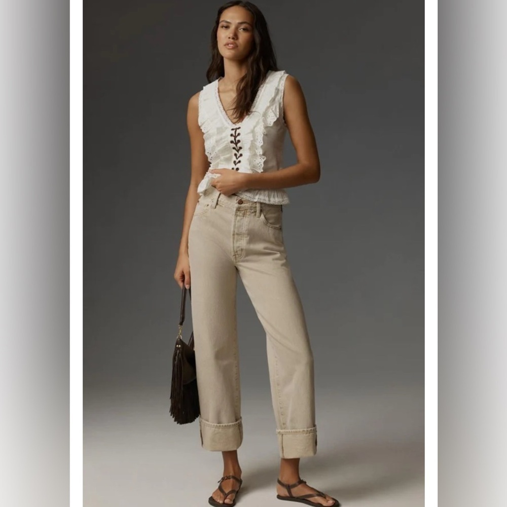 rag & bone rise rise ankle wide leg pants